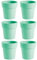 AC - Pack de 6 Macetas con aro Desmontable - Plástico Resistente - Ideal para el Hogar, Plantas, Jardín, Decoración. - Cuidado de Plantas - Forma Redonda - Ø 12 cm - Color: Verde