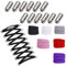 Widamin 6 Paar Flache Elastische Schnürsenkel mit Metallkapsel, Schnürsenkel Ohne zu Binden für Läufer, Kinder und ältere Menschen (Schwarz+Weiß+Grau+Rosa+Rot+Lila)