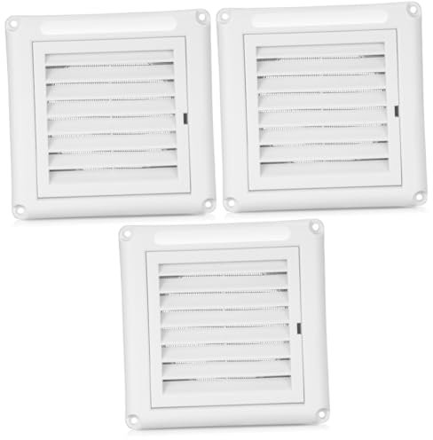 Angoily 3 Klimaanlage Bodenentlüftung Luftfilter Klimaanlage im Freien Wandlochabdeckung für Klimaanlage Lüftungsgitterabdeckung entlüften Abzugshaube Weiß