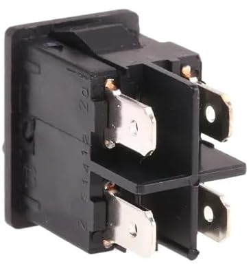 Marquardt Tafelmontage Wippschalter, 2-poliger Ein/Ausschalter Ein-Neutral-Aus, 12 A 12.9mm x 19.2mm, IP 40-1858.1102