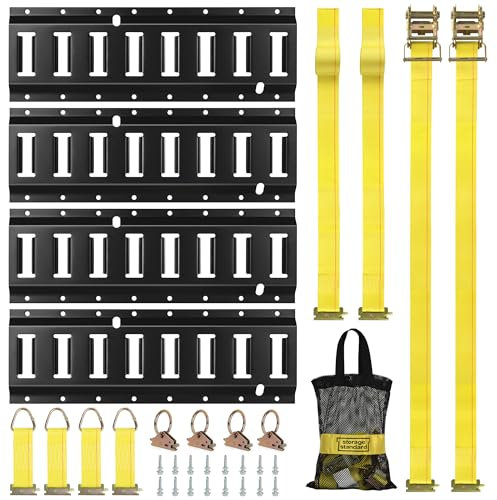 E Rail Tie Down Kit - Trailer Hitches & Anchors, Load Control System - 4 Rails (16 Rails) & E Track Accessory Kit - Trailer Accessories & Accessories