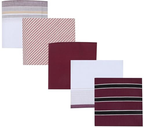 Suitable Taschentücher 5er-Pack Druck Bordeaux - Herren - Bekleidung