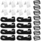 AVCXEC Lot De 8 Kit De Fixation pour Bâche Solaire De Piscine, Sangles Enrouleur Bache Piscine, Kit De Sangles De Couverture Solaire pour Système dEnrouleurs Mobiles, Bâches Et Couvertures De Piscine