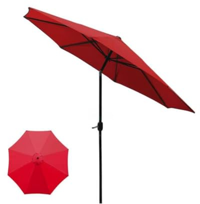 CCKUHN Ersatz-Sonnenschirm-Überdachung, Market Outdoor-Terrassenschirm-Überdachung, 2 m/2,7 m/3 m, Regenschirm-Ersatz-Sonnenschirm-Überdachung (Rosso 2 m)