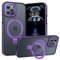 BENTIACC cover per iPhone 12 pro max, cover portatile per iPhone 12 pro max, con supporto invisibile, con Mag-Safe, protezione militare, cover per iPhone 12 pro max antimpronta (Viola scuro)