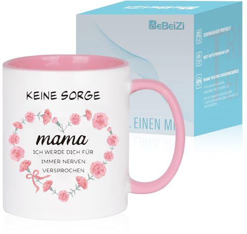 Geschenke für Mama, Tassen für MOM “mit der Aussage: 'Ich werde dich für immer nerven'” – Geschenk, Geburtstagsgeschenk, Kaffeetasse to go, Erntedankfest, Weihnachten