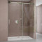 Sogood Porte de Douche Transparent pour Niche 130cm Paroi de Douche avec Porte Coulissante Teramo4 en Verre de Sécurité Anticalcaire 130x195cm