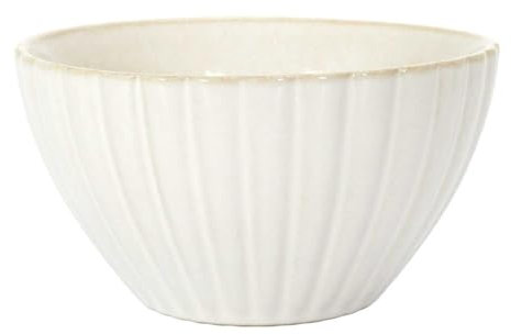 HOME DECO FACTORY, KA0412, Bol en céramique élégant 14,5 cm, Design en Relief, idéal pour salades et Desserts, Facile à Nettoyer, Parfait pour Toutes Les Occasions, Beige