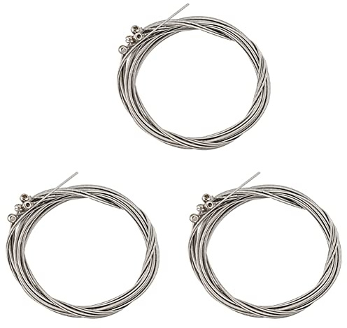 Kznifmk 3 x Set mit 4 Stahlsaiten für Bassgitarre, 4 Saiten