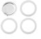 ZiStarlilife Moka Pot Replacement Parts Includes 3 Silicone Gaskets & Stainless Steel Strainer, Smooth Filter Hole Uniform, 2-12 Cups, 100Ml, 150Ml, 300Ml, 450Ml, 600Ml(2 cup)