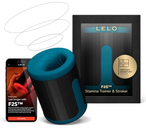 LELO F2S Ausdauertrainer & Stroker mit App, 14 Lusteinstellungen und KI-Modus, Sex Spielzeug Männer, Masturbator, Masturbieren für Männer, Masturbatoren, Sexspielzeug, Sex Toyset für Man (Teal)