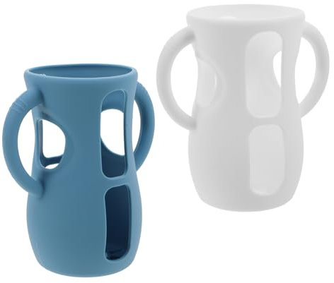 Abaodam 2pcs Bottle Adapter Silicone Sleeve Handle Nursing Bottle Sleeves Silicone Cover Portable Lightweight for Home Travel