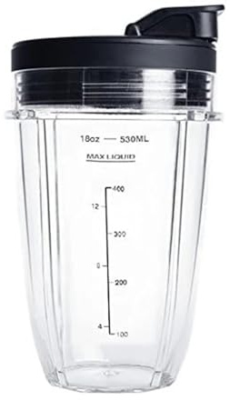 CQJFCYBRA Blender Cup Accessories: A78E，Compatible For Nutri Ninja 18 Oz Cup With 2 Sealing Caps, Suitable Compatible For 900W 1000W NINJA Juicer Series Blender