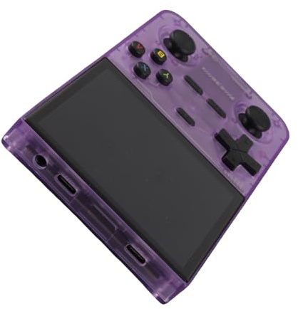 QCSTORE Console de Jeu Portable Rétro, écran 640x480, Double Joystick pour Loisirs, Lecteur de Jeu Portable ABS avec Jeux Intégrés (Violette)