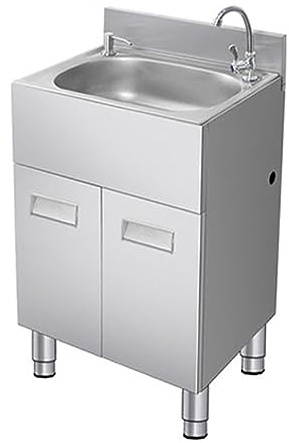 TAXXII Mueble para Fregadero Independiente Integrado, de Acero Inoxidable, con un Solo Seno y Mueble, Ideal para Garaje, jardín y baño (61x48x80cm/24x18.8x31.4in)