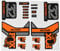 Ecoshirt I1-J4DT-6AZ5 Autocollants Fork Fox 32 SC Factory 2017 Am88 Autocollants Fourche Gabel Fourche, Orange Gris