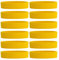 ONUPGO Schweißband-Stirnband für Damen und Herren, Sport-Stirnbänder, feuchtigkeitsableitend, athletische Baumwolle, Frottee, Schweißband, schweißabsorbierendes Stirnband (12 Stirnbänder – gelb)