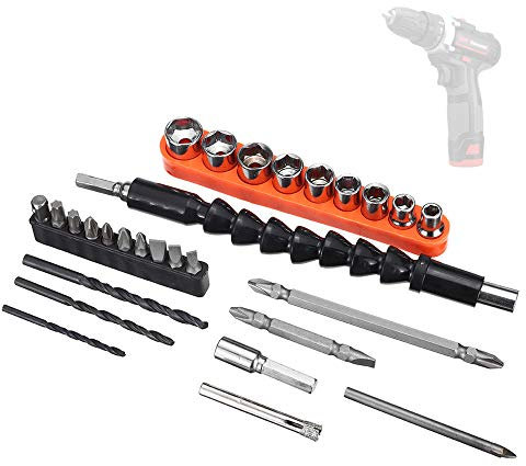 KingLan 13/22/28Pcs En 1 Soporte Flexible del Brazo del Cable del Destornillador del Destornillador del Taladro del Taladro Eléctrico para Los Taladros De Potencia- #28