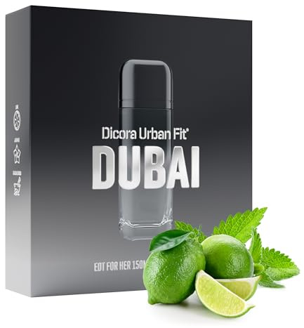 Dicor Urban Fit Set Dubai for HIM + NECESER Eau de Parfum für Herren, 150 ml | bernsteinfarbener Herrenduft | Limette, Minze, Sandelholz | Geschenkset
