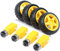 Gebildet 4pcs DC3V-12V DC Getriebemotor für Allradantrieb Spielzeugauto/Roboterkörper/Flugzeugspielzeug+4pcs Kunststoff Reifen Rad