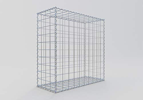 GABIONA Steinkorb-Gabione eckig, Maschenweite 10 x 10 cm, Tiefe 40 cm, Gabione 100 x 100 x 40 cm (L x H x T), C-Ring