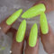 URTJSDG False Nails Neon Fake Nails Extremely Long Bright Orange Shiny Press On Nail Carnival Style Decoraion Manicure Tips Salon Nails 24