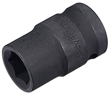 sourcing map 1/2 Drive by 13mm 6-Point Impact Socket, CR-V Steel 1.5 Length, Shallow Metric Sizes