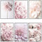 OYFFL 6 Stücke Leinwand Poster Set Pfingstrose Blume Poster Tropische Landschaft Kokospalme Blatt Surfbrett Malerei Natur Poster Wandkunst Dekorieren Für Wohnkultur (40 * 60cm No Frame,3)