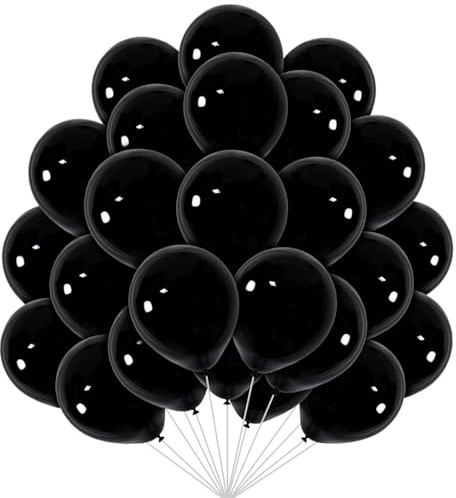Schwarze Mini-Luftballons, 100 Stück, 12,7 cm, mattschwarz, Latex-Party-Ballon, kleine runde Ballons für Babyparty, Geburtstag, Hochzeit, Verlobung, Jahrestag, Festival-Dekorationen
