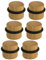 Kukicu Door Stops - Wooden Adhesive Door Stop for Floors - Self-Adhesive for Wood Floors - Discreet and Elegant - Pack of 6 (Oak) (6)