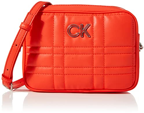 Calvin Klein Re-Lock Quilt Camera Bag Deep Orange