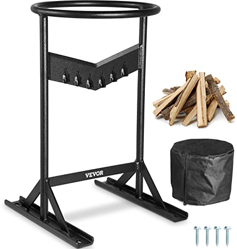 VEVOR Wood Splitter, XL Log Splitter for 8.6 Dia. Wood, Portable V Shaped Finger-safty Firewood Cutter, Heavy-duty Solid Steel Wedge Manual Log Maker, With Protection Bag for Home Campsite