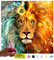 MISHBAY Diamond Painting Löwe - 30x30cm Diamond Painting Erwachsene - Diamant Painting Bilder Löwe - DIY 5D Satz Wand Dekor Diamantstickerei