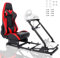 Anman Racing Simulator Cockpit With Red Racing Seat Adjustable Wheel Stand Gaming Simulator Cockpit Fit For Logitech G25 G27 G29 G920 G923 Thrustmaster T80 T150 NOT Include Wheel Shifter and Pedal