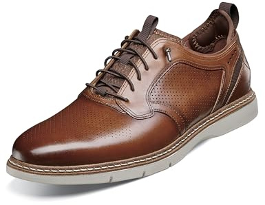 Stacy Adams Men's, Sync Plain Toe Elastic Lace Oxford Cognac