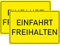 INDIGOS UG - Schilder - 300x200 mm - Schild 2 Stück - Einfahrt freihalten - Aluverbundplatte - für Garage, Hotel, Parkplatz, Schule, Carport, Firma