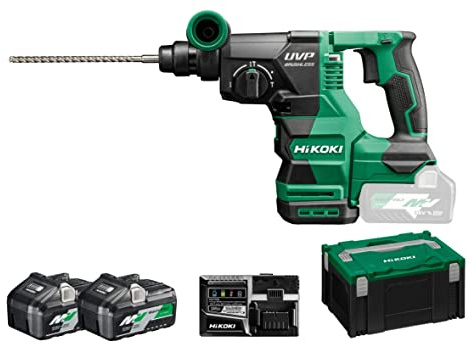 HIKOKI Akku Bohr- und Meißelhammer DH3628DAWEZ, (36V, (4,0 Ah), Volllastschlagzahl 2. Gang: 0-4300 min-1, Schlagenergie 3,2 J) (SDS-plus) Brushless, im HSC III