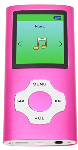 MP3-Player mit UKW-Radio und Sprachaufzeichnung, 1,8-Zoll-LCD-Musikplayer mit Videowiedergabe für Schüler (Rosa)