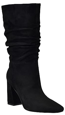 Guess Damen Yeppy Mode-Stiefel, Black Suede 001