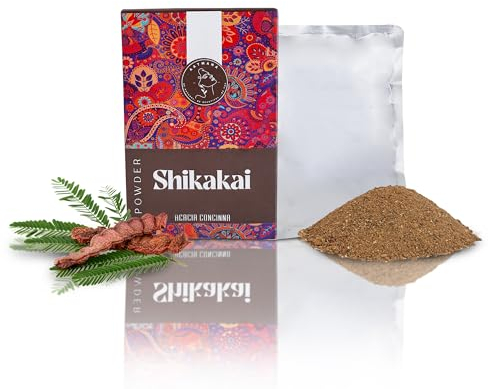 AATMANA Polvo Shikakai | Acacia Concinna | Crecimiento Natural Del Cabello Y Mascarilla Capilar Ayurvédica - 100 Grams