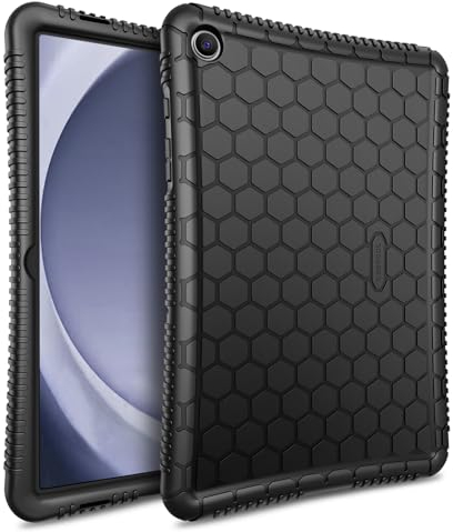 Fintie Funda de Silicona para Samsung Galaxy Tab A9 Plus de 11 Pulgadas Modelo 2023 (SM-X210/X216/X218), Serie Honey Comb para niños, Ligera, a Prueba de Golpes, Color Negro