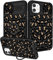 Pegmode (2in1 for iPhone 11 Case for Women Girls Cool Cute Teens Phone Cases Black Animal Design with Slide Camera Cover+Ring Holder Unique Fashion Cool for Apple iPhone 11 Cover 6.1 inch