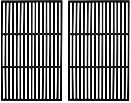 Gimisgu 2x Gusseisen Grillrost, Emailliert Gussrost, Rechteck Gussrost Emailliert Grillgitter Grill, Zubehör für BBQ, Gasgrill, Holzkohlegrill und vieles, für Gasgrill, Holzkohlegrill -54x34 cm