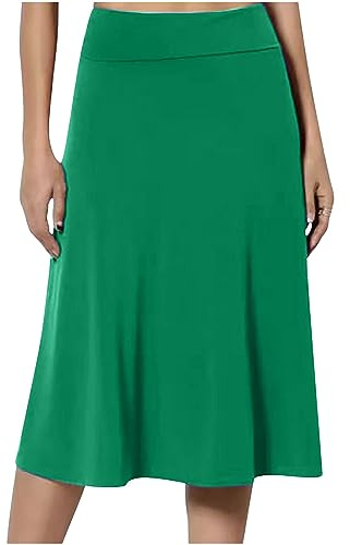 NSICBMNO Skirts for Women UK Long Pleated Skirts Midi Flared Tennis Golf Summer Pencil A Line Midi High Waisted Ladies Pull On Skirt