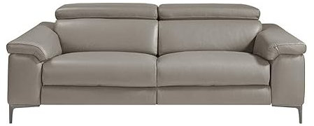 Angel Cerdá - Sofa Modern Relax 3-Sitzer Leder Dunkelgrau Elektrisch