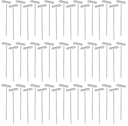 SHINEOFI Alfileres En T para Pelucas 220 Piezas De Acero Inoxidable Agujas para Hacer Pelucas Alfileres De Coser Alfileres De Bloqueo Agujas De Tejer para Pelucas Extensiones De Cabello