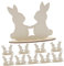 VINTORKY 10St Weiße Kaninchen-Verzierung Hasenförmige Holzscheiben Kinder Decoupage-Papier Embleme basteln Holzbretter bemalen Ostern Holztischschild Modellieren Beschilderung Planke
