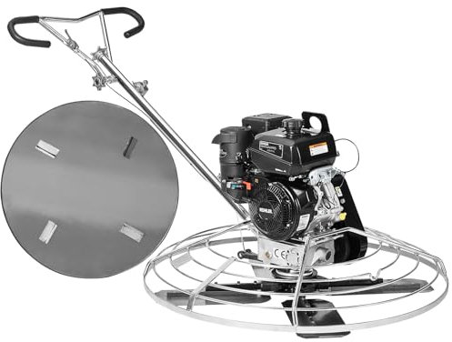 VEVOR Cazzuola Elettrica 1165 mm Cazzuola per Cemento Manuale con Cazzuola, Cazzuola per Superfici Alimentata a Gas 10,43 kW per Superfici Calcestruzzo Lisce, Cazzuola per Cemento con Lama, Nero