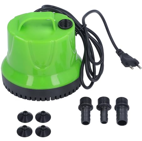 Tauchwasserpumpe 660 GPH 40 W 8,2 Fuß Hub mit Trockenlaufschutz, Design mit Niedrigem Wasserstand, Abendessen Leise für Teich-Aquarium-Brunnen (EU-Stecker 220-240 V)
