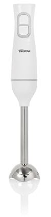 Batidora de mano Tristar, batidora de mano con pie de acero inoxidable, función pulso y turbo, forma ergonómica, blanca, MX-4880